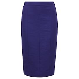 Moschino-Moschino Paneled Pencil Skirt in Purple Wool-Purple