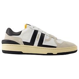 Baskets basses Clay - Lanvin - Cuir - Blanc/black Blanc