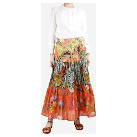 Gucci-Multicolour printed midi skirt - size UK 8-Multiple colors