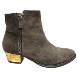 Maje Ankle Boots Khaki Suede Khaki