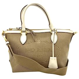 Prada-Prada Logo Jacquard-Beige