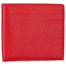 Bottega Veneta-Bottega Veneta Red Leather Bifold Wallet-Red