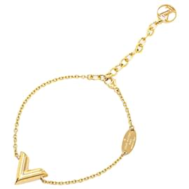 Louis Vuitton-Pulseira Louis Vuitton Gold Essential V-Dourado