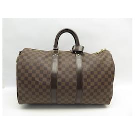 Louis Vuitton-NUEVA BOLSA DE VIAJE LOUIS VUITTON KEEPALL 45 BOLSO BANDOLERA DAMIER VIAJE-Castaño