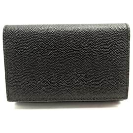 Burberry-NEW BURBERRY LARK TB WALLET 8074204 WALLET GRAINED LEATHER CARD HOLDER-Black