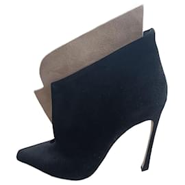 Sergio Rossi-Ankle Boots-Nero,Beige,Crudo