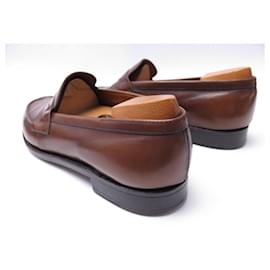 JM Weston-VINTAGE SHOES JM WESTON MOCCASINS 180 8D 42 + LEATHER SHOES SHOES-Brown