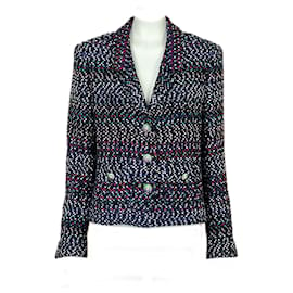 Chanel-Kate Middleton Stil schwarzer Tweed-Jacke-Schwarz