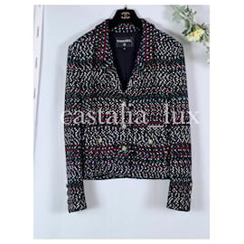 Chanel-Kate Middleton Style Black Tweed Jacket-Black