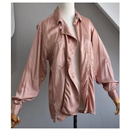 Jil Sander-blouse en soie-Rose