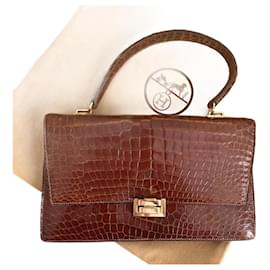 Hermès-✨ Hermès Palermo bag, a rare bag in the style of the 60s-Dark brown