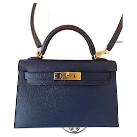 Hermès-Mini Kelly-Bleu