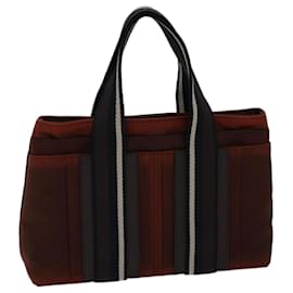 Hermès-HERMES Toroca Horizontal PM Hand Bag Canvas Red Auth 72164-Red