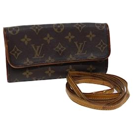 Louis Vuitton-LOUIS VUITTON Monogram Pochette Twin PM Shoulder Bag M51854 LV Auth fm3317-Monogram