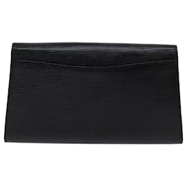 Louis Vuitton-LOUIS VUITTON Epi Art Deco Clutch Bag Black M52632 LV Auth 70216-Black