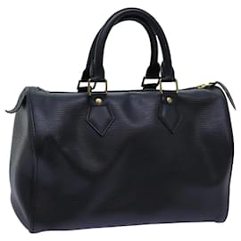 Louis Vuitton-Louis Vuitton Epi Speedy 25 Hand Bag Black M43012 LV Auth 72393-Black