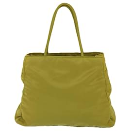 Prada-PRADA Tote Bag Nylon Yellow Auth 71907-Yellow
