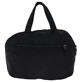 Prada-PRADA Hand Bag Nylon Black Auth 71845-Black