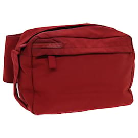 Prada-Bolsa de cintura PRADA Nylon Red Auth 71865-Vermelho