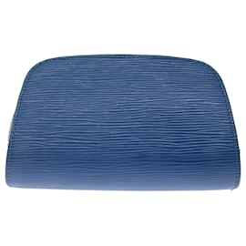 Louis Vuitton-LOUIS VUITTON Epi Dauphine PM Pouch Blue M48445 LV Auth 70428-Blue