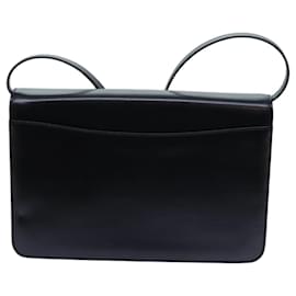 Gucci-GUCCI Bolso De Hombro Cuero Negro Auth 72713-Negro