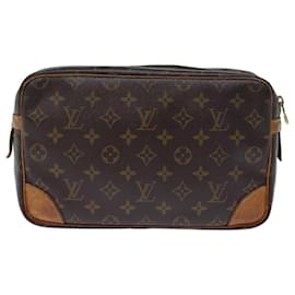 Louis Vuitton-Louis Vuitton Monogram Compiegne 28 Clutch Bag M51845 LV Auth 72900-Monogram