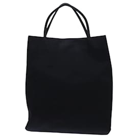Burberry-BURBERRY Hand Bag Canvas Black Auth bs13825-Black