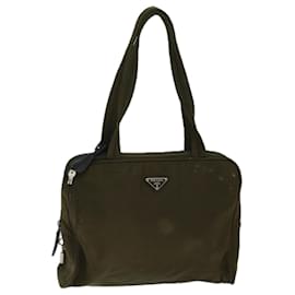 Prada-PRADA Shoulder Bag Nylon Khaki Auth 71908-Khaki