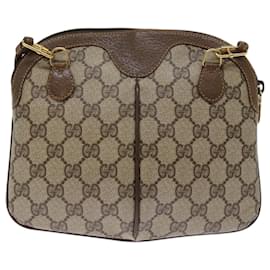 Gucci-GUCCI Bolso de hombro GG Canvas Web Sherry Line PVC Beige Verde Rojo Auth 72786-Roja,Beige,Verde