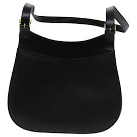 Céline-CELINE Shoulder Bag Leather Black Auth yk11965-Black
