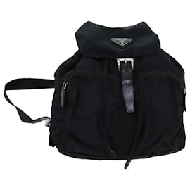 Prada-PRADA Backpack Nylon Black Auth 71858-Black