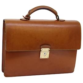 Louis Vuitton-LOUIS VUITTON Nomad Leather Robust 1 Business Bag Beige M85390 LV Auth 71725-Beige