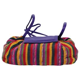 Loewe-LOEWE Shoulder Bag cotton Multicolor Purple Auth 71875-Multiple colors,Purple