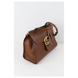 Gucci-Leather Crossbody-Brown