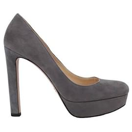 Prada-Suede heels-Grey