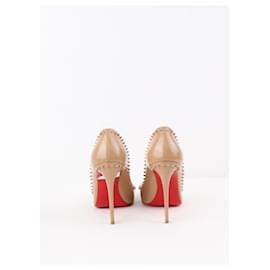Christian Louboutin-patent leather heels-Brown