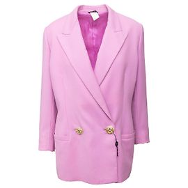 Gianni Versace Double Breasted Jacket Purple