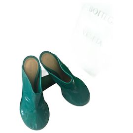 Bottega Veneta Mules Turquoise Patent Leather Turquoise