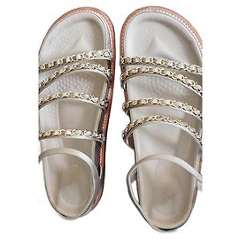 Chanel multi-strap sandals Beige