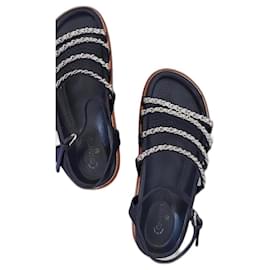 Chanel-Chanel multi-strap sandals-Black