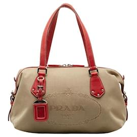 Prada-Prada Logo Jacquard-Bege