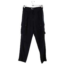 Givenchy-Pantalón recto de seda-Negro