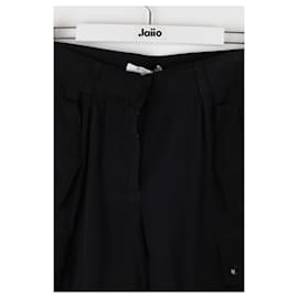 Givenchy-Pantalón recto de seda-Negro