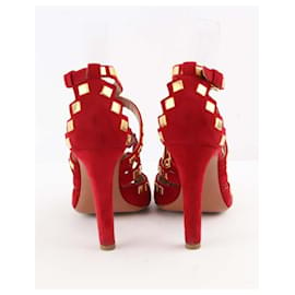 Alaïa-Suede heels-Red