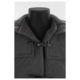 Sandro-Manteau en laine-Gris