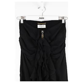 Saint Laurent-falda de seda-Negro