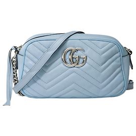 GUCCI Marmont Bag in Blue Leather - 101774 Blue