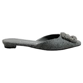 Autre Marque-Mules Hangisi de lana gris Manolo Blahnik-Gris