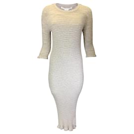 Autre Marque-Veronica Beard – Richie-Strickkleid in Sand und Multi-Beige