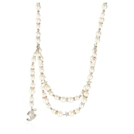 Chanel-Chanel 2023 Faux Pearl and Strass Necklace with Stars and CC-Other